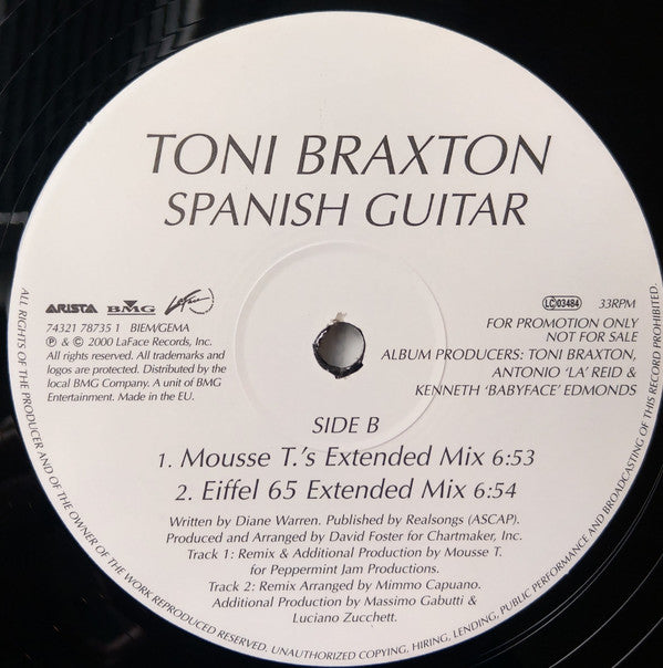 Toni Braxton : Spanish Guitar (2x12", Promo)