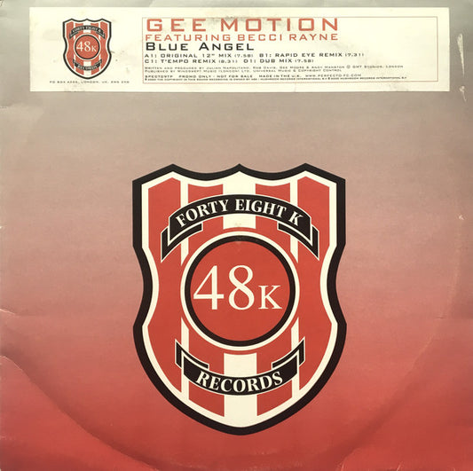 Gee Motion Featuring Rebekah Rain : Blue Angel (2x12", Promo)