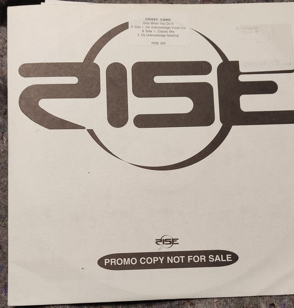 Chrissy Caine : Only When You Do It (12", Promo)