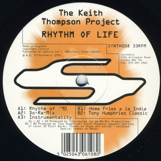 The Keith Thompson Project : Rhythm Of Life (12")