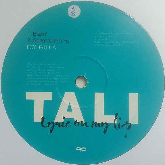 Tali : Lyric On My Lip (2x12", Album, Ltd)