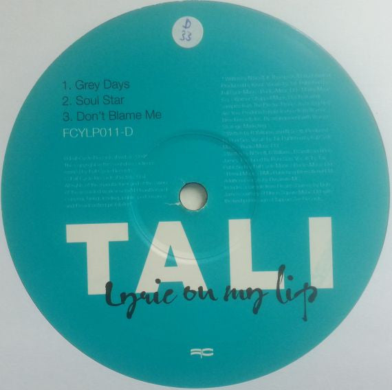 Tali : Lyric On My Lip (2x12", Album, Ltd)