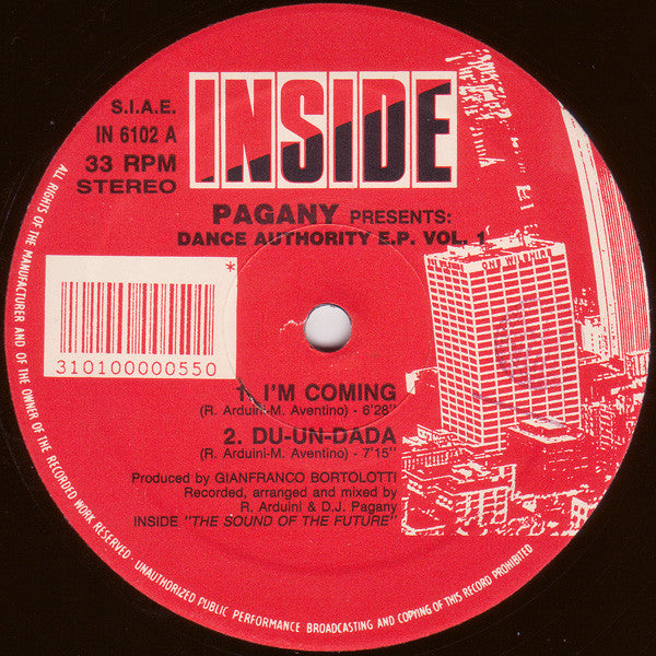 Pagany : Dance Authority E.P Vol. 1 (12", EP)