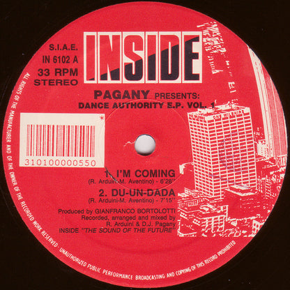 Pagany : Dance Authority E.P Vol. 1 (12", EP)