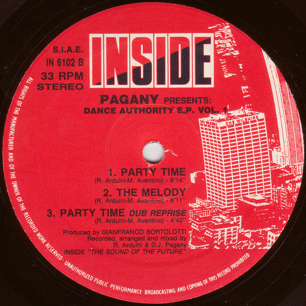Pagany : Dance Authority E.P Vol. 1 (12", EP)