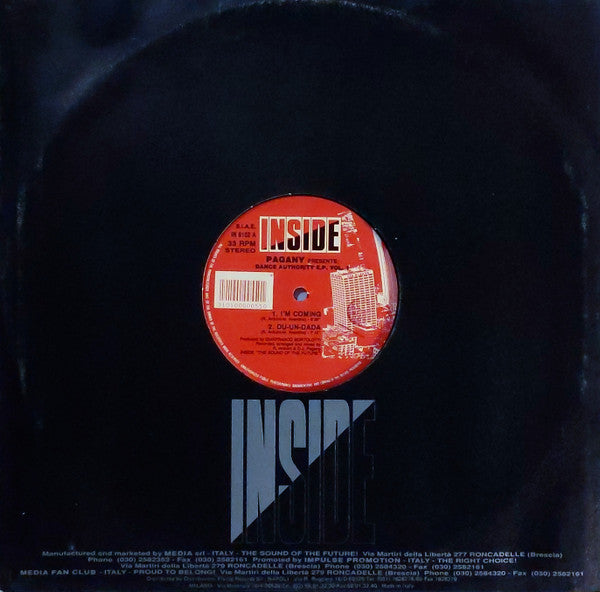 Pagany : Dance Authority E.P Vol. 1 (12", EP)