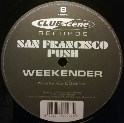 San Francisco Push : Joyriders / Weekender (12")