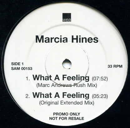 Marcia Hines : What A Feeling (12", Promo)