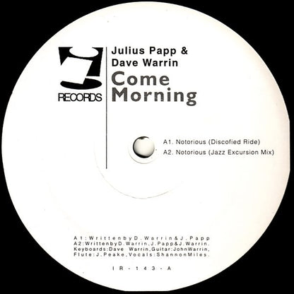 Julius Papp & Dave Warrin : Come Morning (12")