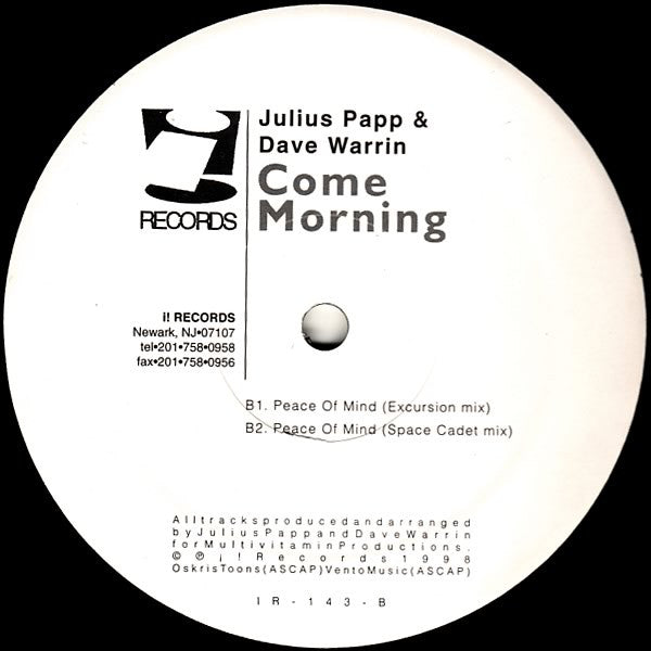 Julius Papp & Dave Warrin : Come Morning (12")
