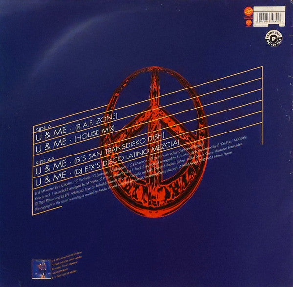 Cappella : U & Me (12", Single)