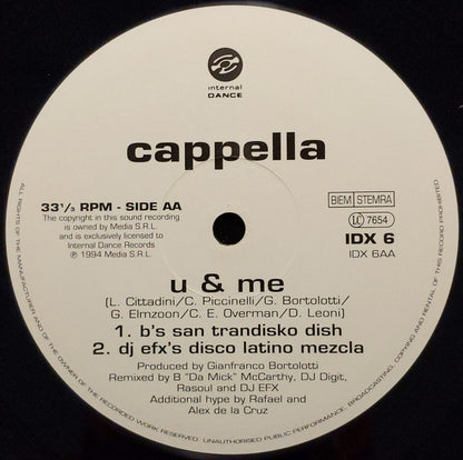 Cappella : U & Me (12", Single)