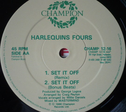 Harlequin Four's : Set It Off (12")