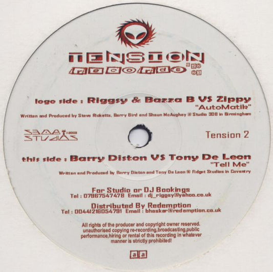 Riggsy & Bazza B vs Zippy (2) / Barry Diston & Tony De Leon : AutoMatik / Tell Me (12")