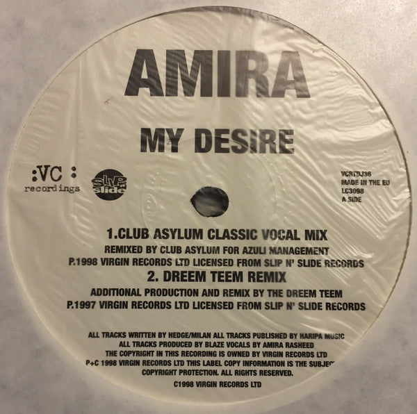 Amira : My Desire (12", Promo)
