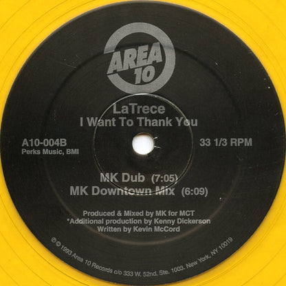 Latrece B. Kinchen : I Want To Thank You (The MK Mixes) (12", Ltd, Yel)