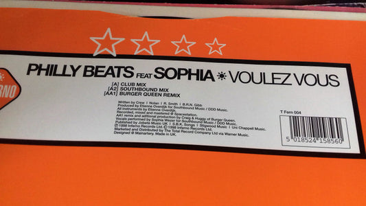 Philly Beats Feat. Sophia : Voulez Vous (12")