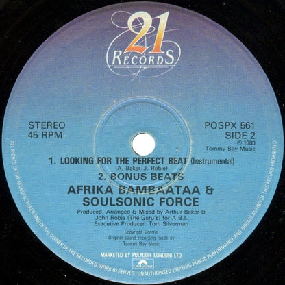 Afrika Bambaataa & Soulsonic Force : Looking For The Perfect Beat (12")