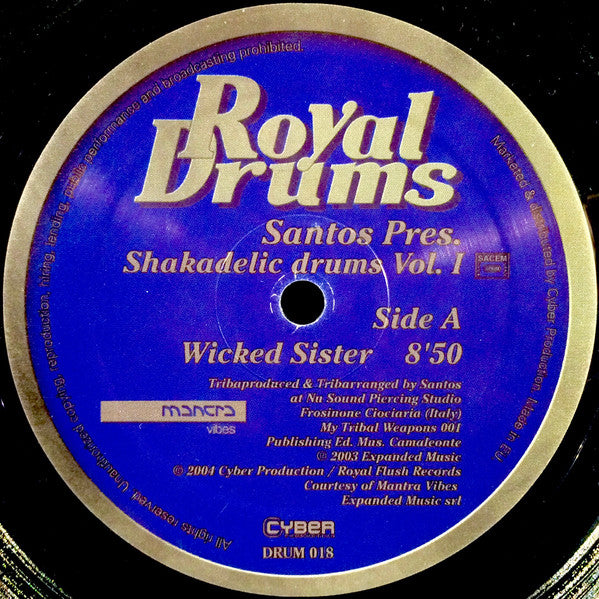 Santos : Shakadelic Drums Vol. 1 (12")
