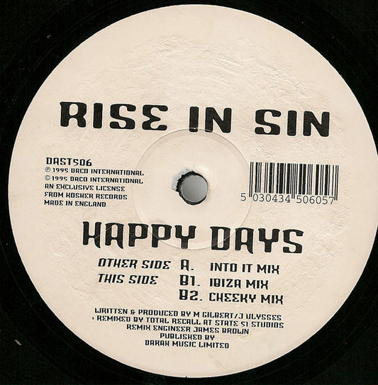 Rise In Sin : Happy Days (12")