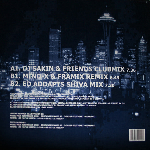 DJ Ed : L'Esperanza - The Remixes (12")