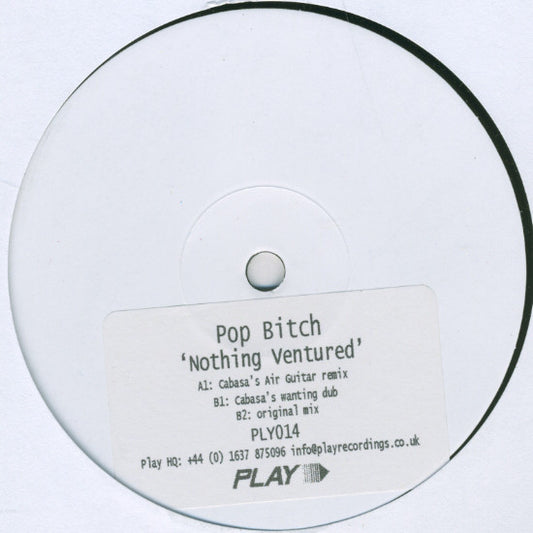 Pop Bitch : Nothing Ventured (12", Promo, W/Lbl, Sti)