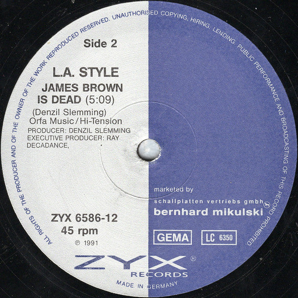 L.A. Style : James Brown Is Dead (12")