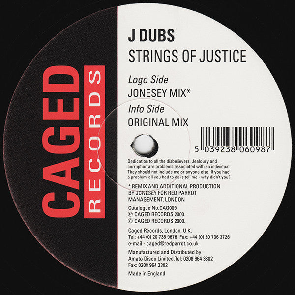 J Dubs* : Strings Of Justice (12")
