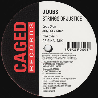 J Dubs* : Strings Of Justice (12")
