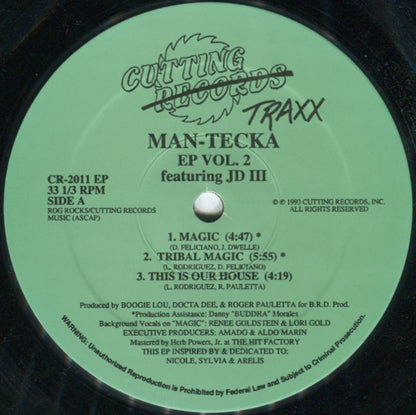 Man-Tecka Featuring JD III : EP Vol. 2 (12", EP)