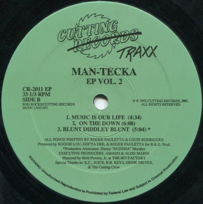 Man-Tecka Featuring JD III : EP Vol. 2 (12", EP)