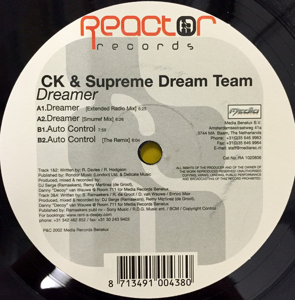 CK* & Supreme Dream Team : Dreamer (12")