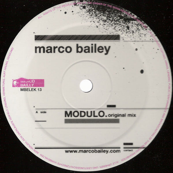 Marco Bailey : Outbreak E.P. (2x12", EP)