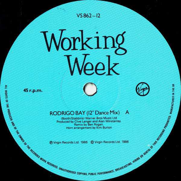 Working Week : Rodrigo Bay (12")