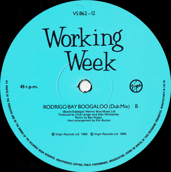 Working Week : Rodrigo Bay (12")