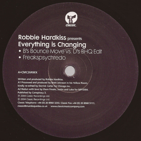Robbie Hardkiss : Everything Is Changing (12")