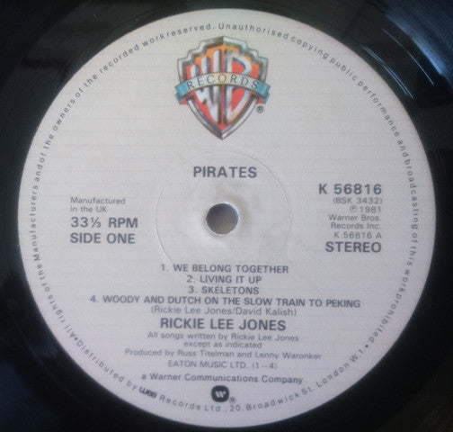 Rickie Lee Jones : Pirates (LP, Album)