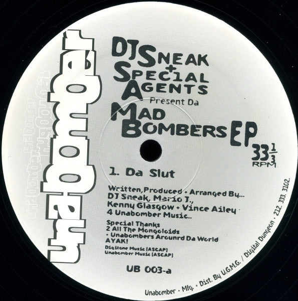 DJ Sneak + Special Agents : Mad Bombers EP (12", EP)
