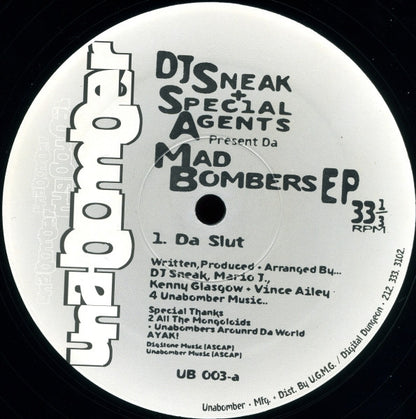 DJ Sneak + Special Agents : Mad Bombers EP (12", EP)