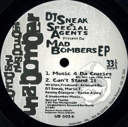 DJ Sneak + Special Agents : Mad Bombers EP (12", EP)