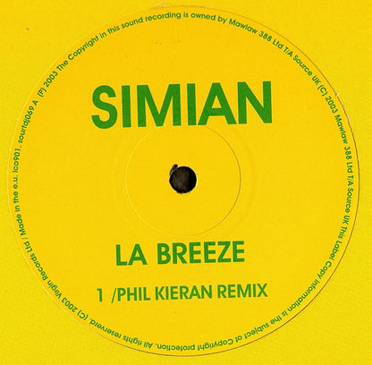 Simian : La Breeze (12", Promo)