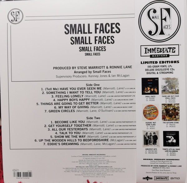 Small Faces : Small Faces (LP, Album, Mono, Ltd, RE, Whi)
