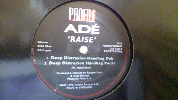 Adé : Raise (Remixes) (12", Promo)