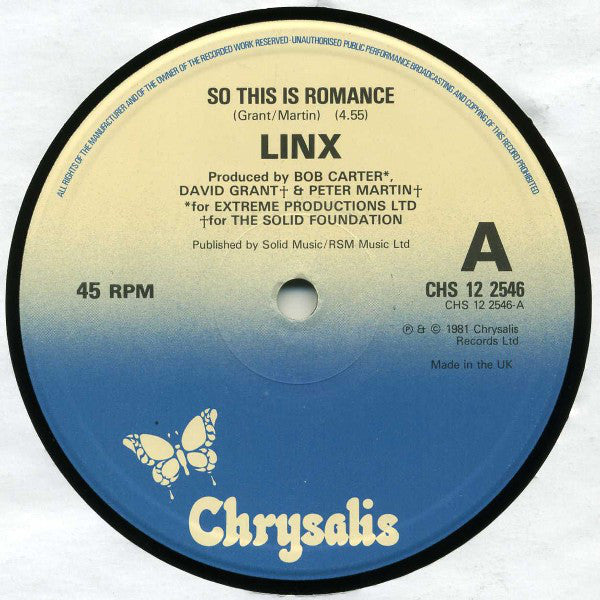 Linx : So This Is Romance (12", Single)