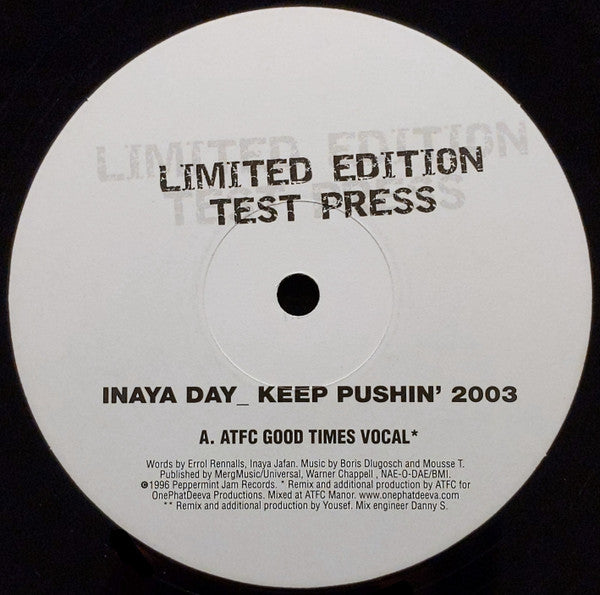 Inaya Day : Keep Pushin' 2003 (12", Ltd, TP)