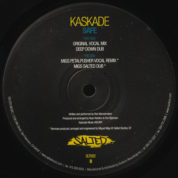 Kaskade : Safe (12")