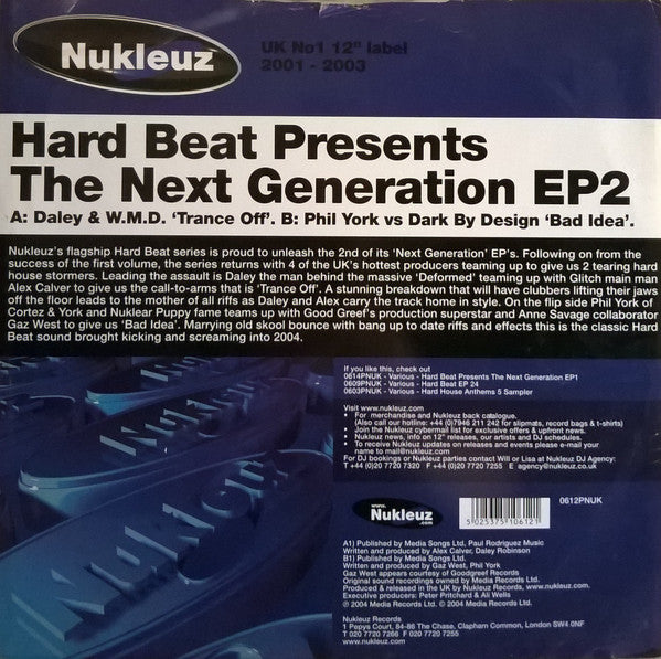 Daley* & W.M.D. / Phil York Vs. Dark By Design : Hard Beat Presents The Next Generation EP2 (12", EP)