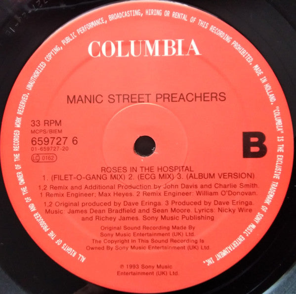 Manic Street Preachers : Roses In The Hospital (12", Single)