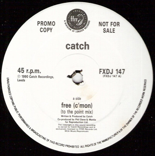 Catch (2) : Free (C'Mon) (12", Promo)