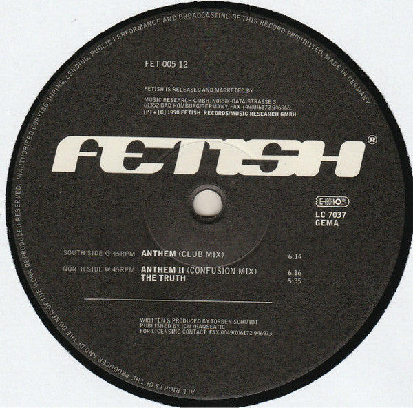 Cyclicx : Anthem II (12")